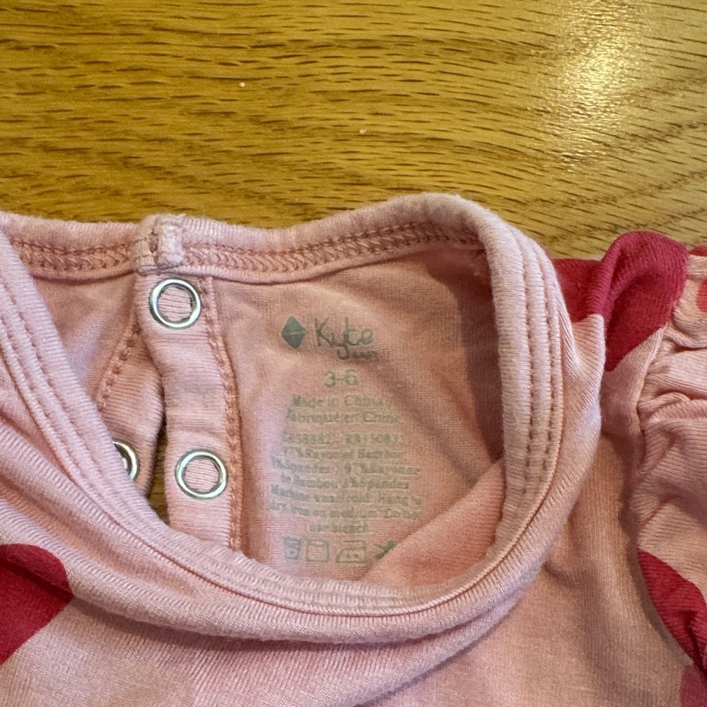 Kyte Baby Pink Heart Twirl Bodysuit Dress - Picture 2 of 3